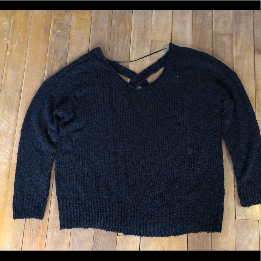 Cross cross back sweater